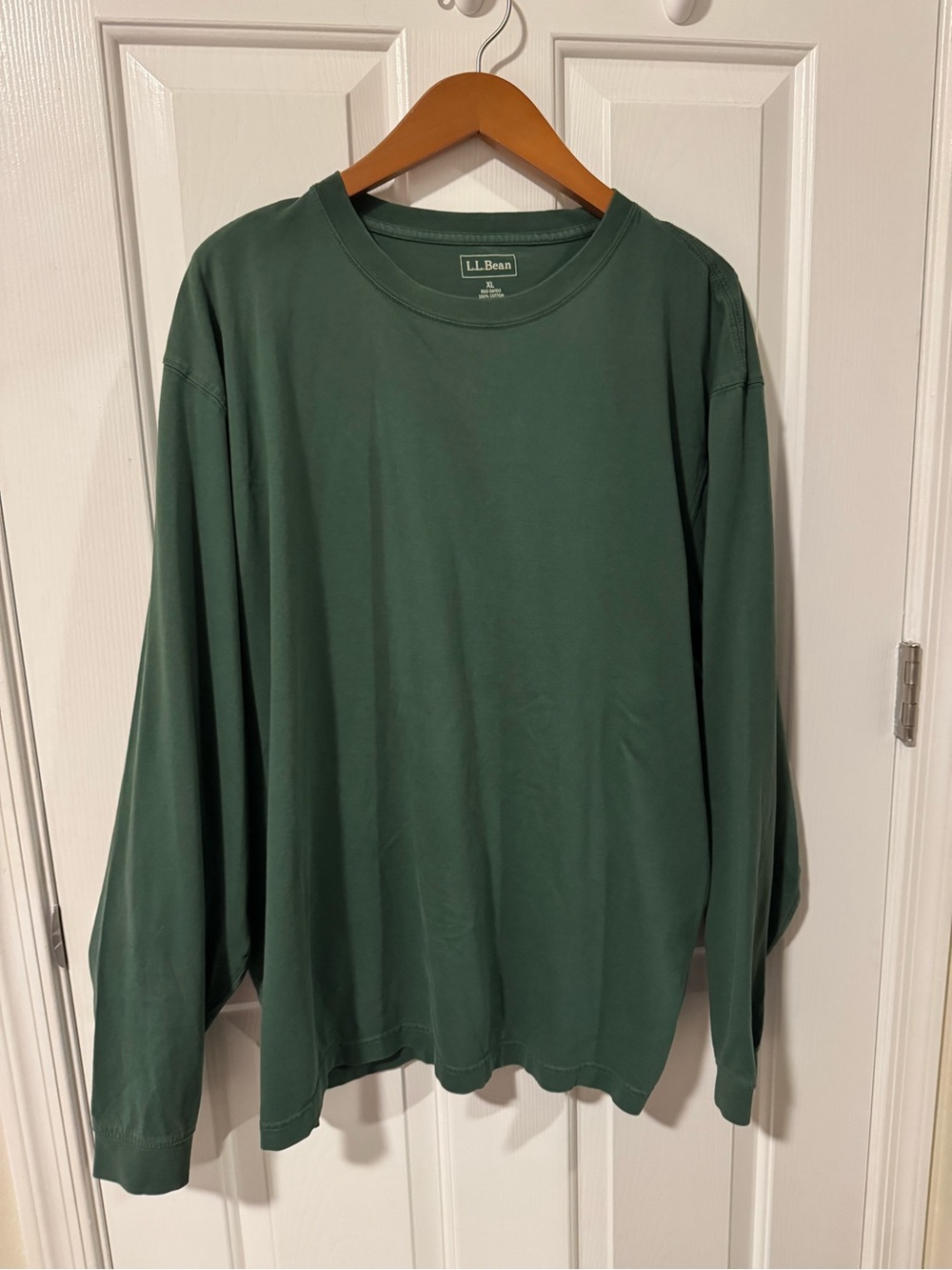 L.L. Bean Forest Green Long-Sleeve Crewneck Tee
